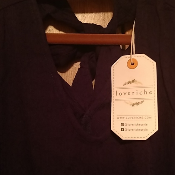 Reduced NWT Med Left choker, tie back, bell sleeve - Picture 4 of 7